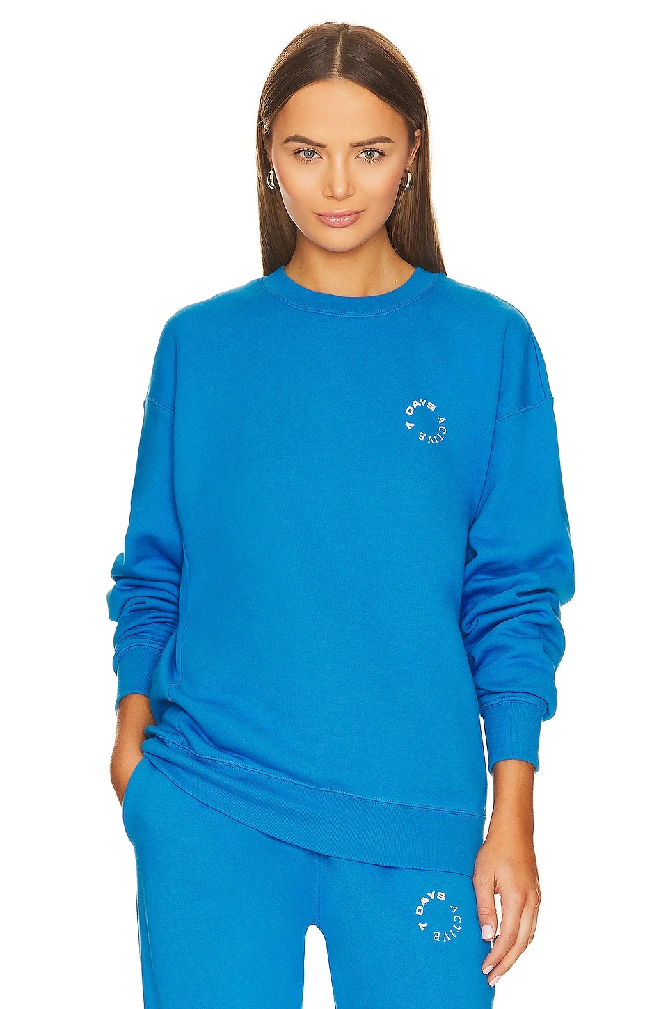 7 Days Active Organic Crew Neck Indigo Bunting 1 7 Days Active Organic Crew Neck Indigo Bunting