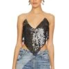 X REVOLVE Chain Top Black