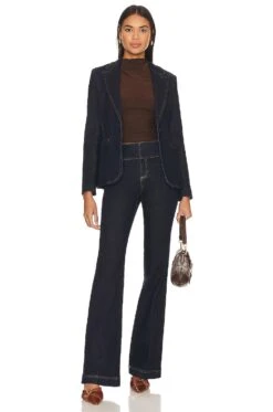 Alice + Olivia Macey Blazer Dark Rinse -FREE PEOPLE || Nike || Steve Madden Sales Store ALI WO220 V5