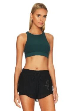 Alosoft Iconic 90's Sports Bra Midnight Green