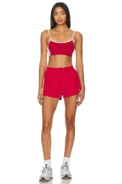 Airlift Car Club Sports Bra Classic Red & White -FREE PEOPLE || Nike || Steve Madden Sales Store ALOR WI142 V4