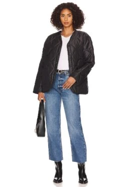 ANINE BING Andy Bomber Jacket Black -FREE PEOPLE || Nike || Steve Madden Sales Store ANIN WO116 V5