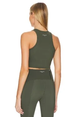 ANINE BING Sport Brett Tank Dark Olive -FREE PEOPLE || Nike || Steve Madden Sales Store ANIN WS226 V3