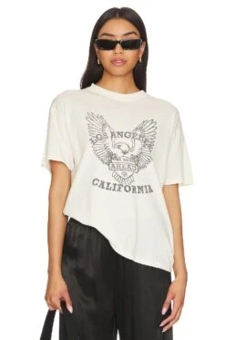 ANINE BING Milo Tee Black Eagle Off White