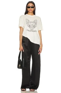 ANINE BING Milo Tee Black Eagle Off White -FREE PEOPLE || Nike || Steve Madden Sales Store ANIN WS261 V4