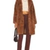 APPARIS Celina 3 Faux Fur Coat Camel