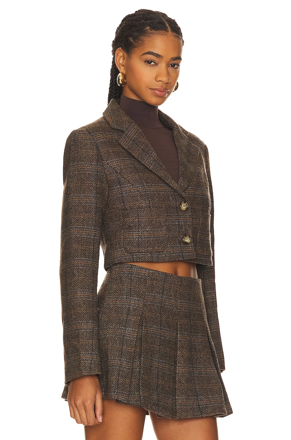 Siarah Jacket Brown & Blue Multi 3 Siarah Jacket Brown & Blue Multi - Image 3