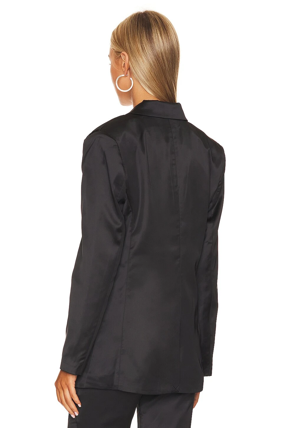 Bardot Nyah Satin Blazer Black 3 Bardot Nyah Satin Blazer Black - Image 3