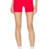 Beyond Yoga Spacedye Keep Pace Biker Short Candy Apple Red Heather