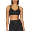 Beyond Yoga Double Back Bra Black Shiny Black Hearts