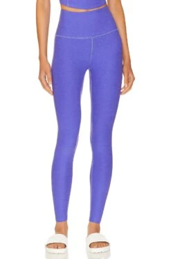Beyond Yoga Caught In The Midi High Waisted Legging Purple Magenta Heather
