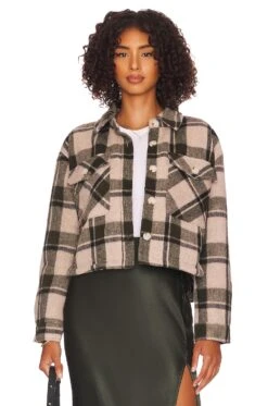 Plaid Cropped Shacket All The Best -FREE PEOPLE || Nike || Steve Madden Sales Store BLAN WO295 V1