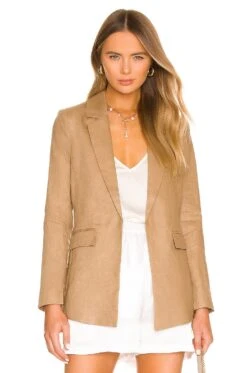 Blake Linen Blazer Tobacco