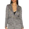 Goldie Tweed Blazer Gold