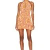 Camila Coelho Hedi Mini Dress Orange Floral