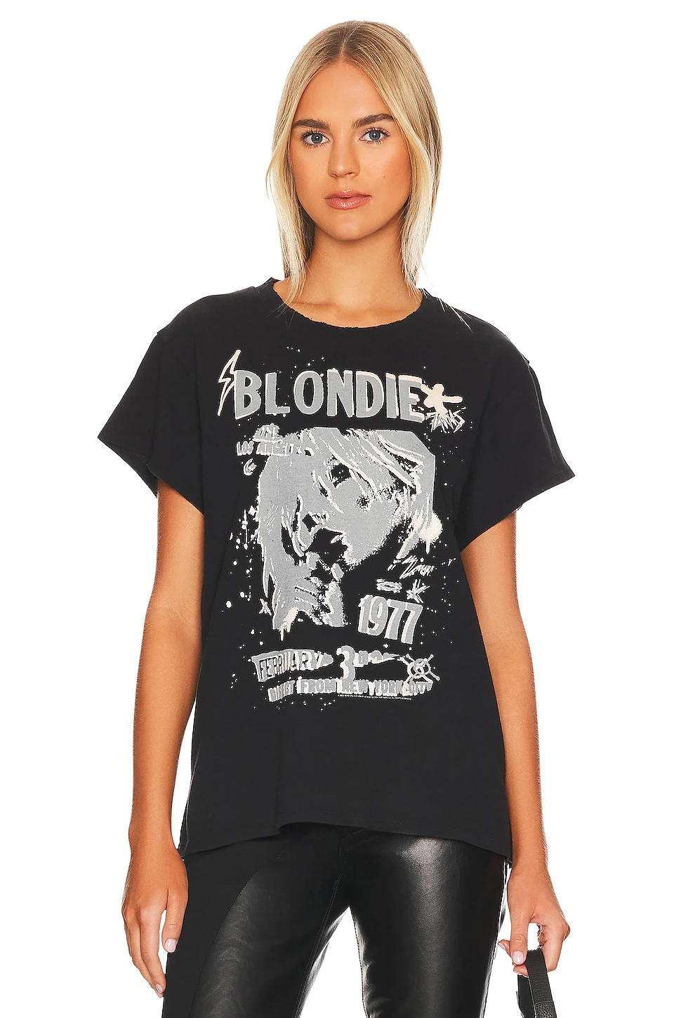 Blondie 1977 Jersey Tee Black 2 Blondie 1977 Jersey Tee Black - Image 2