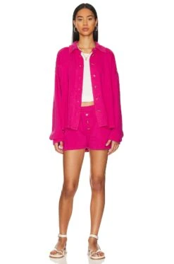 Malone Button Down Fuchsia -FREE PEOPLE || Nike || Steve Madden Sales Store CSER WS1167 V5