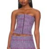 Plaid Corset Top Purple & Blue