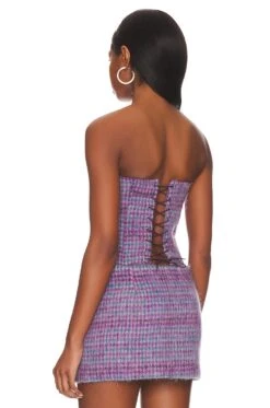 Plaid Corset Top Purple & Blue -FREE PEOPLE || Nike || Steve Madden Sales Store DGUI WS94 V3