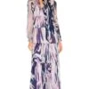 DIANE VON FURSTENBERG Marquis Dress Tie Dye Zebra Medium Indigo