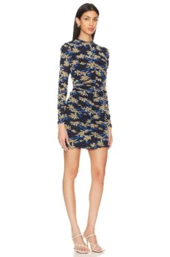 DIANE VON FURSTENBERG Azula Reversible Dress Paris Floral Navy & Tiny Bean -FREE PEOPLE || Nike || Steve Madden Sales Store DVF WD498 V3