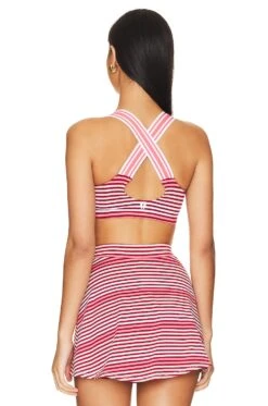 Cute League Sports Bra Coral Stripe -FREE PEOPLE || Nike || Steve Madden Sales Store ELBY WI6 V3