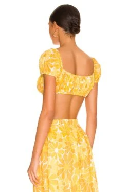 Faithfull The Brand Harlow Top Marigold Canaria Floral -FREE PEOPLE || Nike || Steve Madden Sales Store FAIB WS206 V4