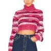 Wilma Cropped Turtleneck Red