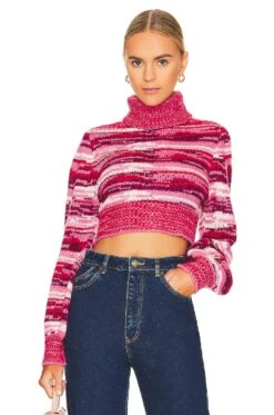 Wilma Cropped Turtleneck Red