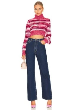 Wilma Cropped Turtleneck Red -FREE PEOPLE || Nike || Steve Madden Sales Store FORL WK144 V4