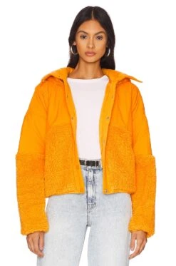 FREE PEOPLE X FP Movement Adventure Awaits Fleece Orangeade