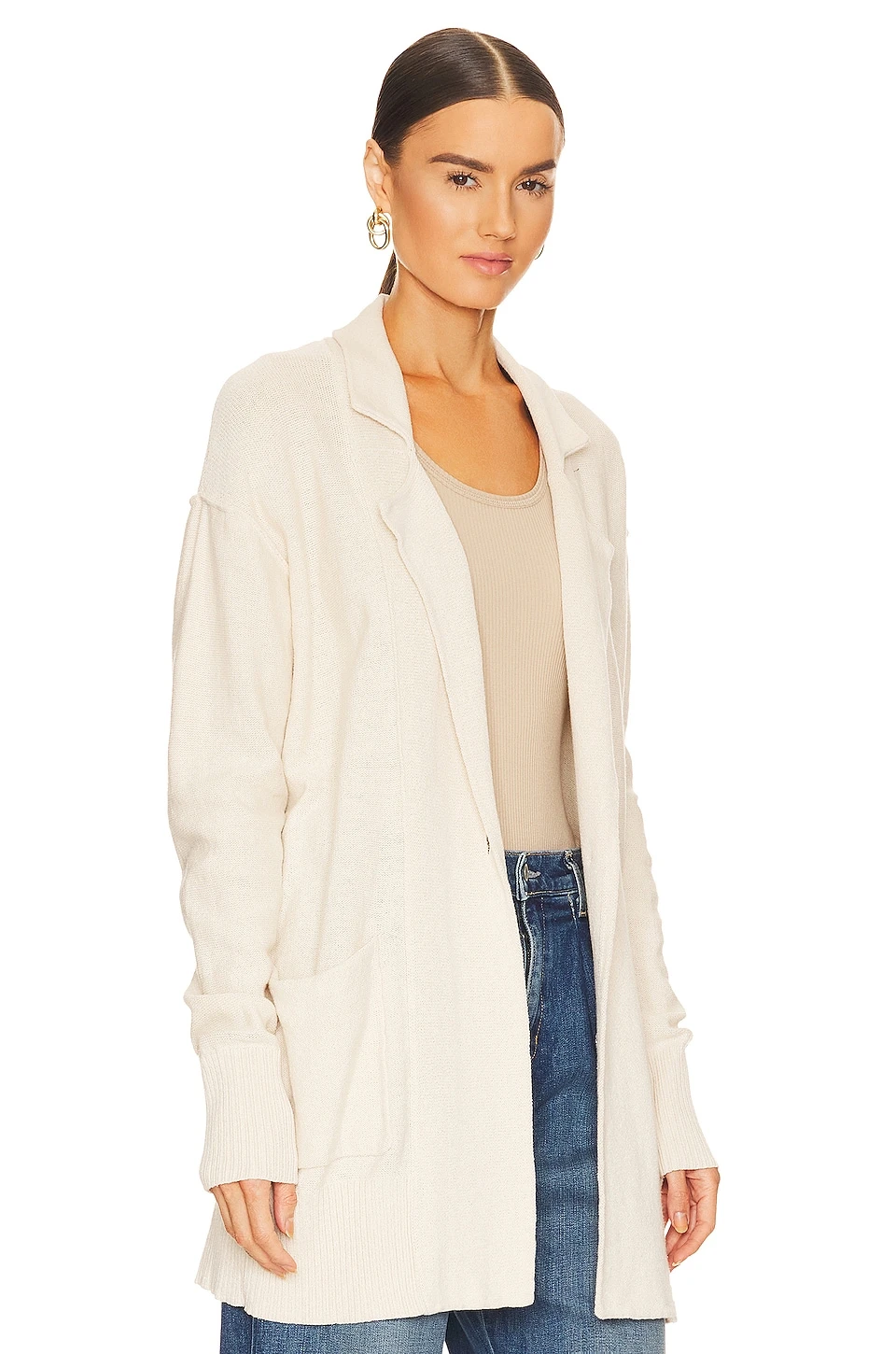 FREE PEOPLE Desert Blazer Natural 3 FREE PEOPLE Desert Blazer Natural - Image 3