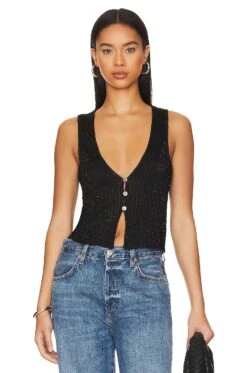 FREE PEOPLE Seascape Vest Black Combo -FREE PEOPLE || Nike || Steve Madden Sales Store FREE WS4169 V1 1
