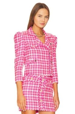 Rocky Tweed Moto Jacket Hot Pink Houndstooth -FREE PEOPLE || Nike || Steve Madden Sales Store GLOV WO110 V3