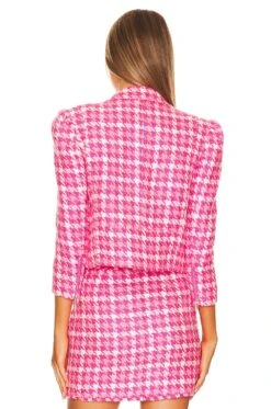 Rocky Tweed Moto Jacket Hot Pink Houndstooth -FREE PEOPLE || Nike || Steve Madden Sales Store GLOV WO110 V4