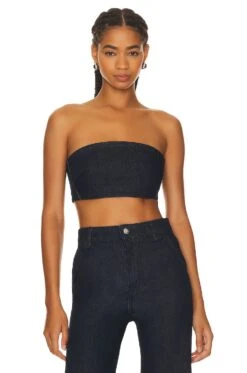 Lilah Denim Tube Top Beverly Hills