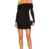 Supersoft Off Shoulder Mini Dress Black