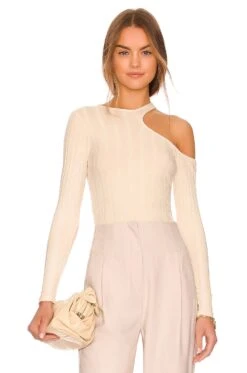 Flat Rib Asymmetrical Top Off White -FREE PEOPLE || Nike || Steve Madden Sales Store HARL WS994 V1 1
