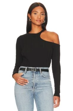 Flat Rib Asymmetrical Top Off White -FREE PEOPLE || Nike || Steve Madden Sales Store HARL WS998 V1