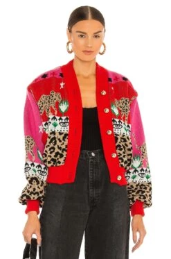 BLOUSON BOMBER Leopardess Pink