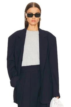 Oversized Suit Blazer Navy