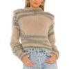 X REVOLVE Decklan Sweater Wheat & Charcoal