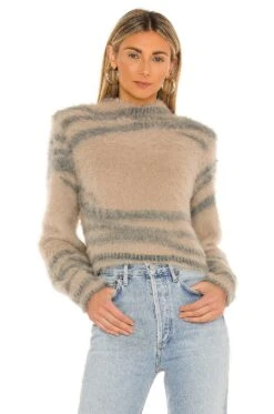 X REVOLVE Decklan Sweater Wheat & Charcoal