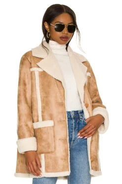 X REVOLVE Lowelle Coat Natural Tan