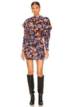 IRO Merera Mini Dress Black & Multicolor