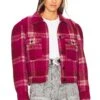Isabel Marant Etoile Leiko Blanket Coat Fuchsia