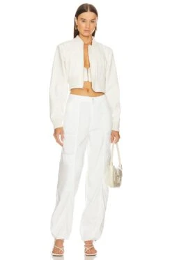 Lorenzo Cropped Denim Jacket Bra Combo Ecru -FREE PEOPLE || Nike || Steve Madden Sales Store JDAR WO21 V5