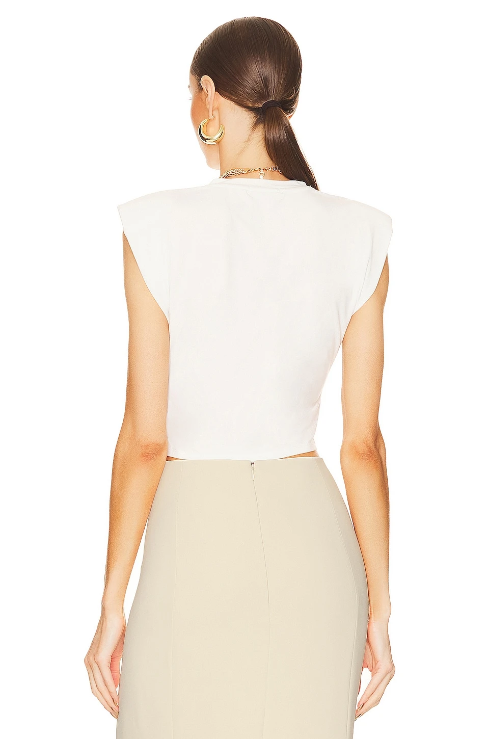 Estelle Crop T Shirt White 3 Estelle Crop T Shirt White - Image 3