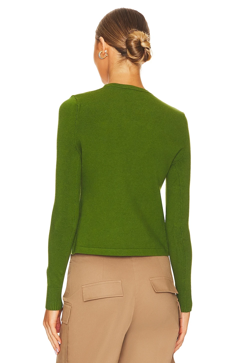 Peachskin Hook & Eye Cardigan Palm 3 Peachskin Hook & Eye Cardigan Palm - Image 3