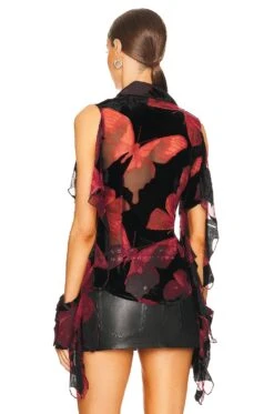 Velvet Butterfly Tie Top Multi -FREE PEOPLE || Nike || Steve Madden Sales Store KIMR WS34 V3